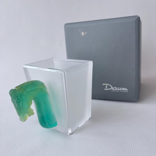 Daum france horse head crystal - horse,