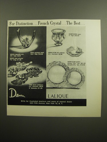 1960 daum and lalique crystal - 1960,