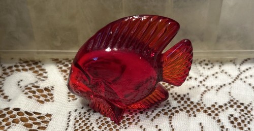 Daum france fish figurine red - daum,