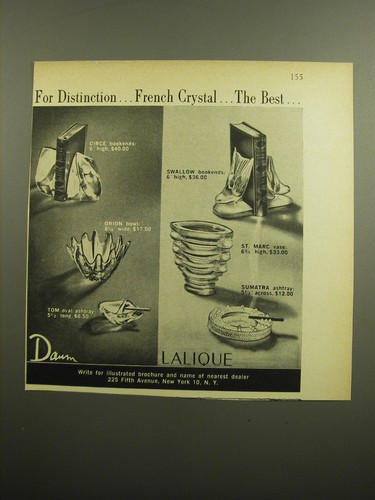 1960 daum and - daum, lalique